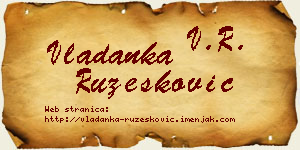 Vladanka Ružesković vizit kartica